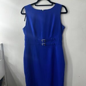 Calvin Klein Royal Blue Belted Dress